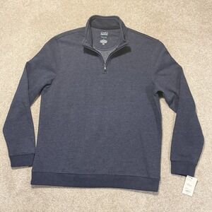 Croft & Barrow Extra Soft Pullover Men's Size Large Blue 1/4 Zip Fleece NWT NEW